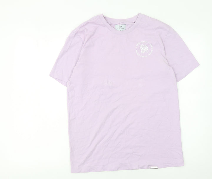 Carpe Omnia Womens Lilac Crew Neck Basic T-Shirt Size S 100% Cotton