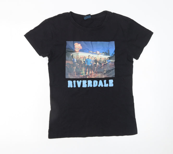 Riverdale Womens Black XS Crew Neck Short Sleeve Cotton T-Shirt