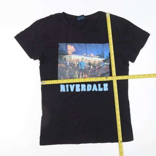 Riverdale Womens Black XS Crew Neck Short Sleeve Cotton T-Shirt
