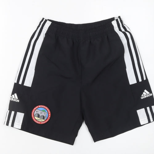 Adidas Boys Black 13-14 Years Athletic Football Training Shorts