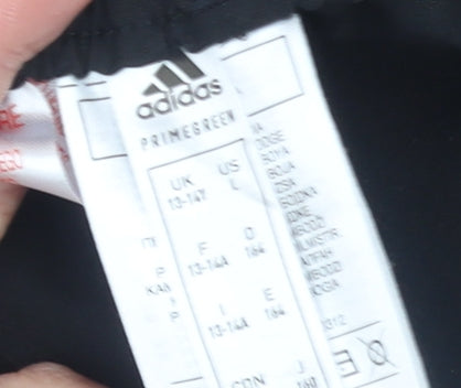 Adidas Boys Black 13-14 Years Athletic Football Training Shorts