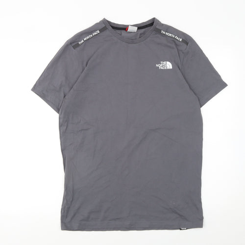 The North Face Men's Grey Cotton Crew Neck Short Sleeve T-Shirt M