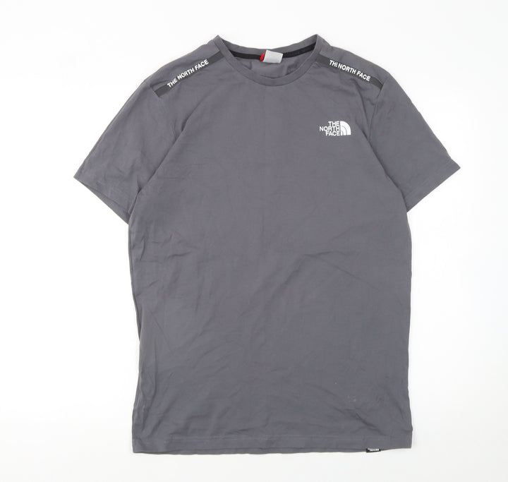The North Face Men's Grey Cotton Crew Neck Short Sleeve T-Shirt M
