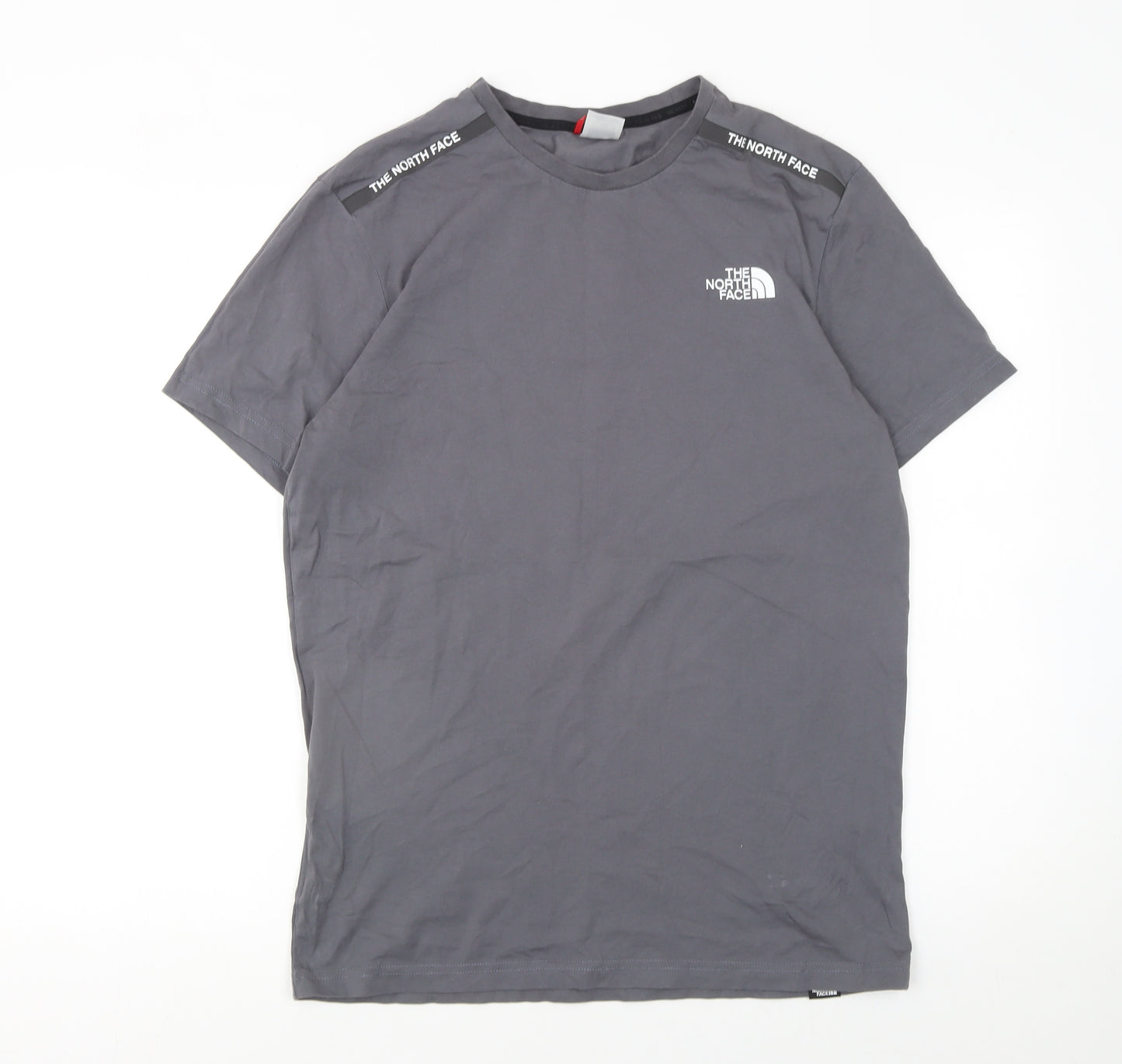 The North Face Men's Grey Cotton Crew Neck Short Sleeve T-Shirt M