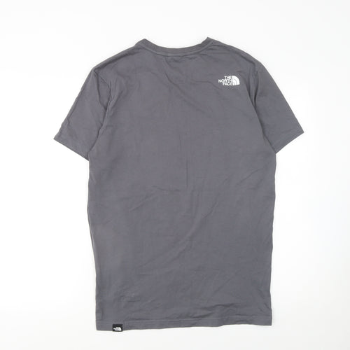 The North Face Men's Grey Cotton Crew Neck Short Sleeve T-Shirt M