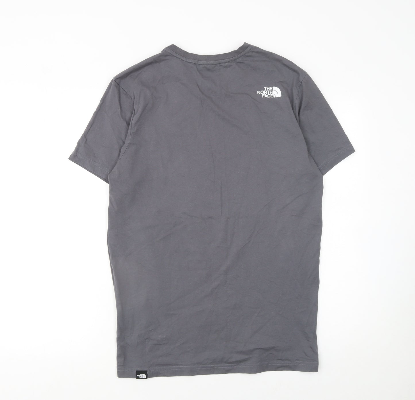 The North Face Men's Grey Cotton Crew Neck Short Sleeve T-Shirt M
