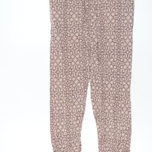 Jockey Womens Brown Floral Modal Jogger Trousers Size S