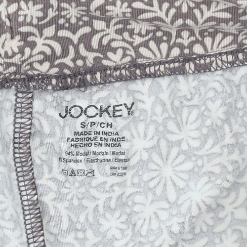 Jockey Womens Brown Floral Modal Jogger Trousers Size S