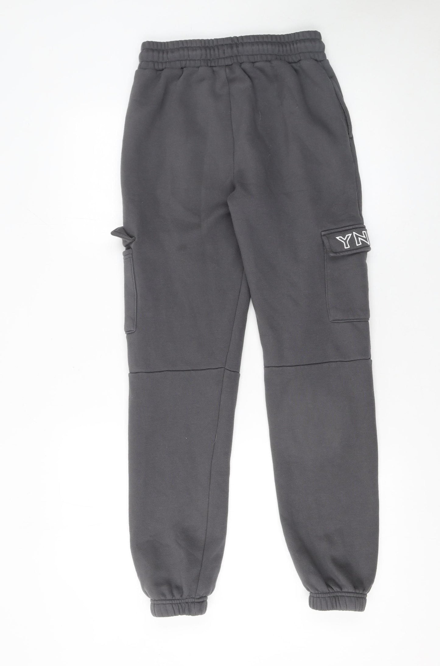 LFC Boys Grey Cargo Jogger Trousers 13-14 Years Elastic Waist Football Pants