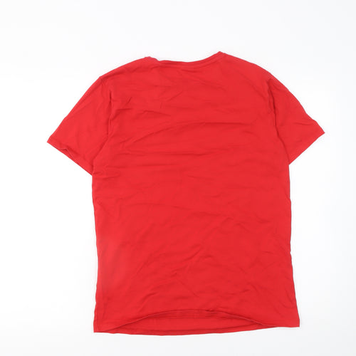 LFC Men's Red Cotton Graphic T-Shirt Size S Crew Neck Short Sleeve