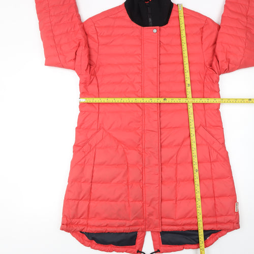Hunter Womens Red Mid-Length Quilted Puffer Jacket Size M