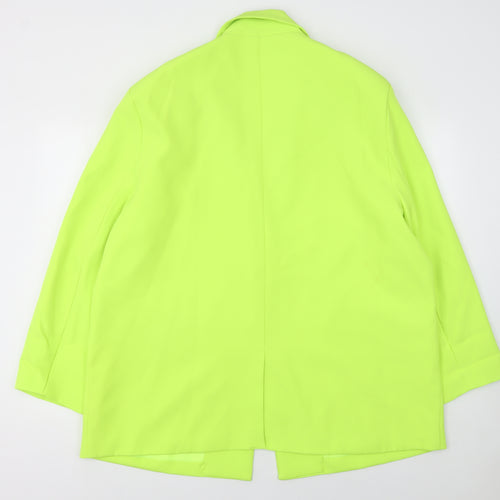 Missguided Women’s Yellow Blazer UK 18 Regular Fit One-Button Jacket