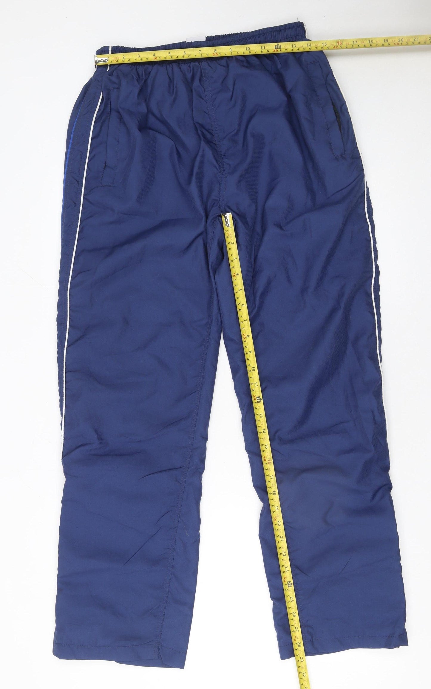 C-Sports Men's Blue Polyester Jogger Trousers Size L Elastic Waist