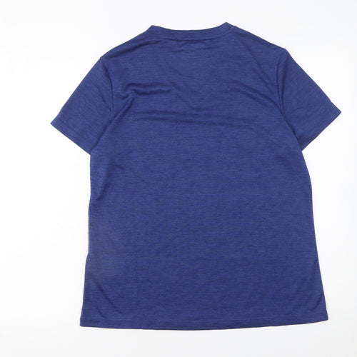 US PRO Women Blue V-Neck Short Sleeve Athletic T-Shirt Size 10