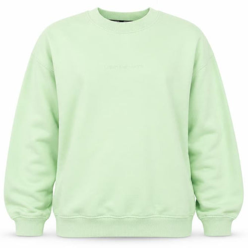 Calvin Klein Jeans Women's Green Cotton Crew Neck Sweatshirt L