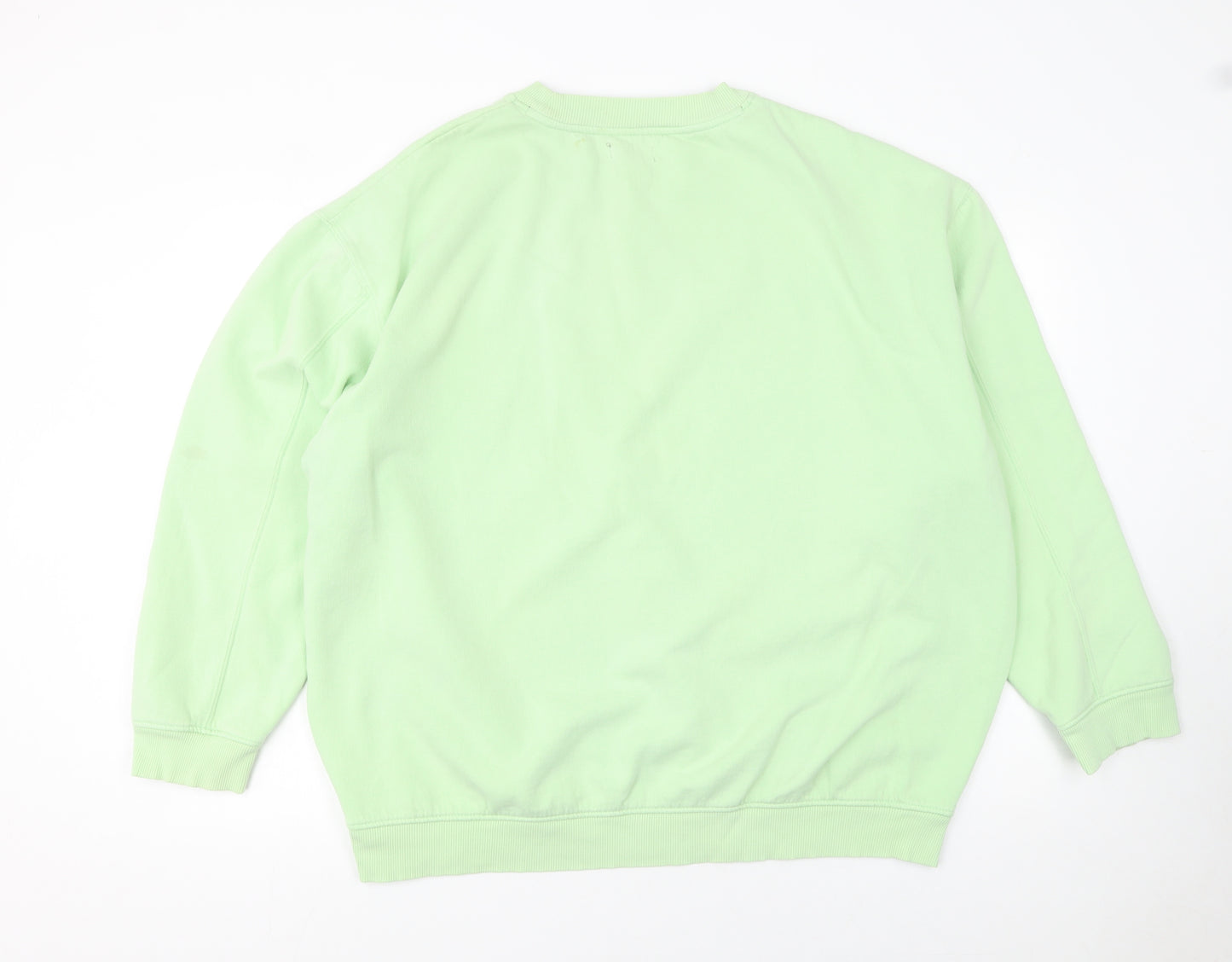 Calvin Klein Jeans Women's Green Cotton Crew Neck Sweatshirt L