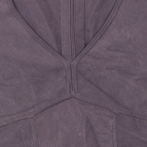 Ted Baker Women's Purple Viscose Blend Bodycon Dress Size 14