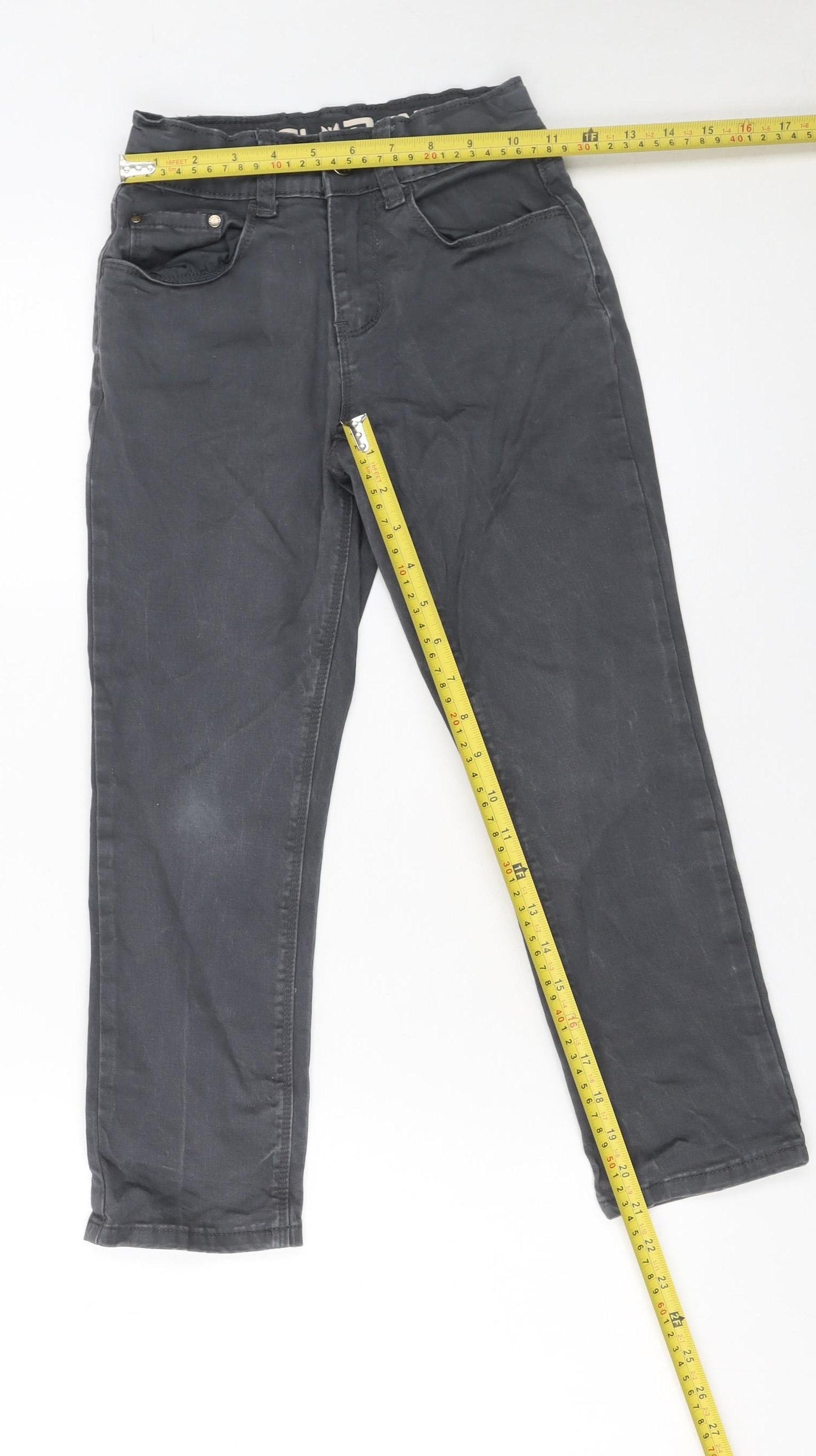 Diesel Boys Black Straight Jeans Age 7-8 Years Cotton Stretch Denim