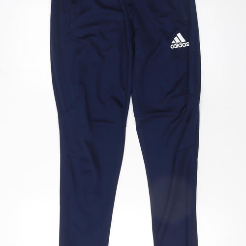 Adidas Men's Blue Slim Fit Jogger Trousers Size S Climalite Sportswear