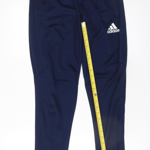 Adidas Men's Blue Slim Fit Jogger Trousers Size S Climalite Sportswear