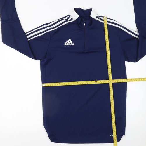 adidas Men’s Blue 1/4 Zip Pullover Sweatshirt Size M AEROREADY