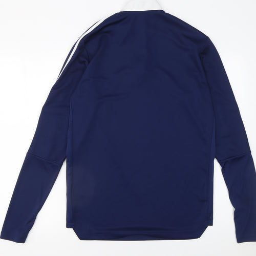 adidas Men’s Blue 1/4 Zip Pullover Sweatshirt Size M AEROREADY
