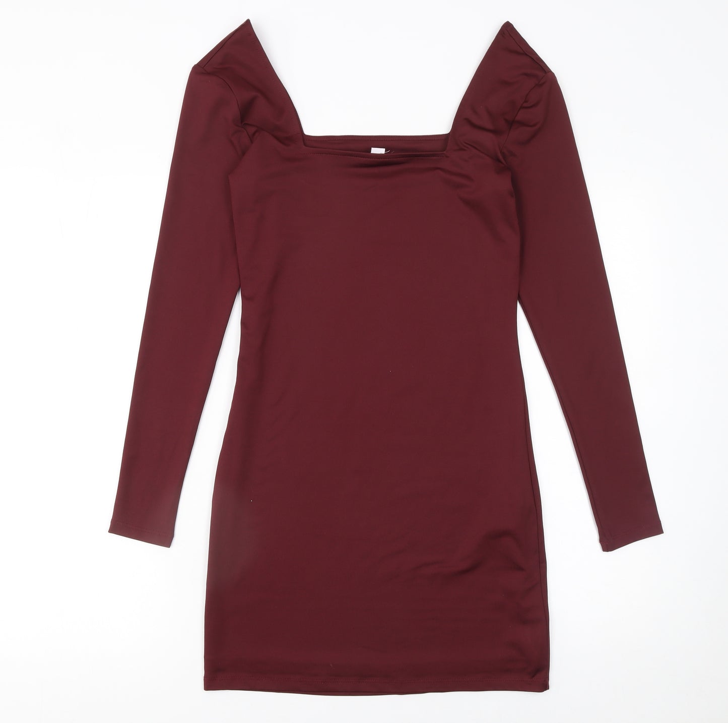 Bar III Women's Red XS Bodycon Long Sleeve Short Dress