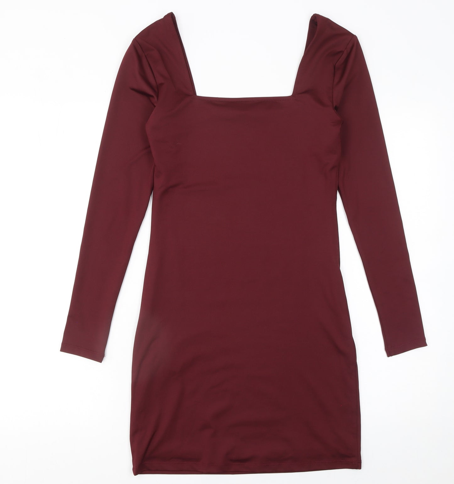 Bar III Women's Red XS Bodycon Long Sleeve Short Dress