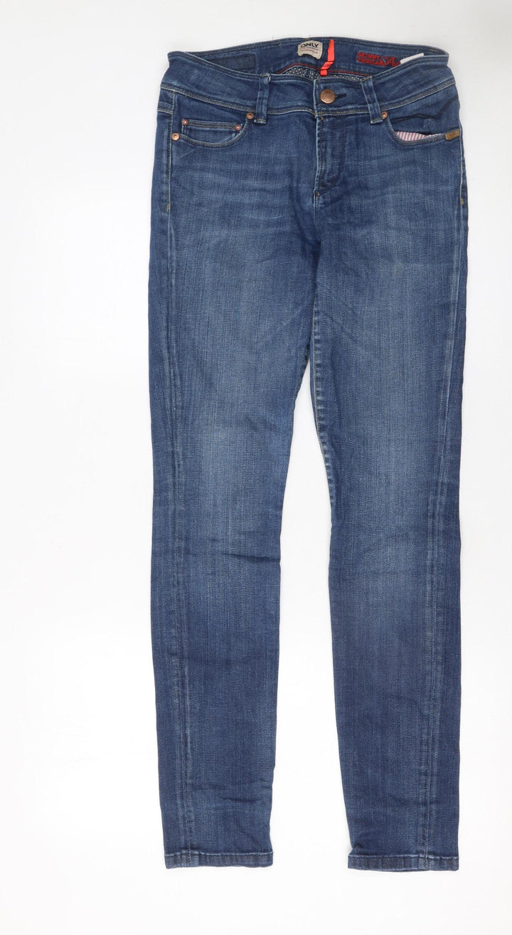 ONLY Women’s Blue Skinny Regular Mid Rise Jeans Size 12