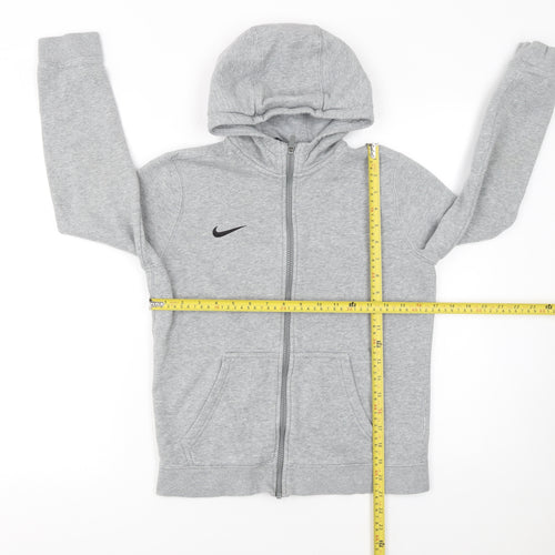 Nike Boys Grey Full Zip Hoodie L - Casual Fleece Sportswear