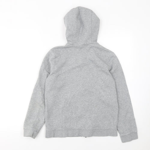 Nike Boys Grey Full Zip Hoodie L - Casual Fleece Sportswear