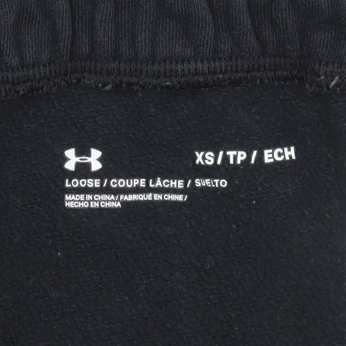 Under Armour Womens Black XS Jogger Trousers Cotton Blend