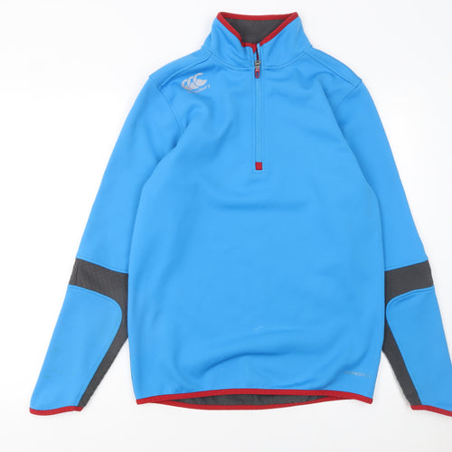 Canterbury Men's Blue 1/4 Zip Fleece Sweatshirt Size S