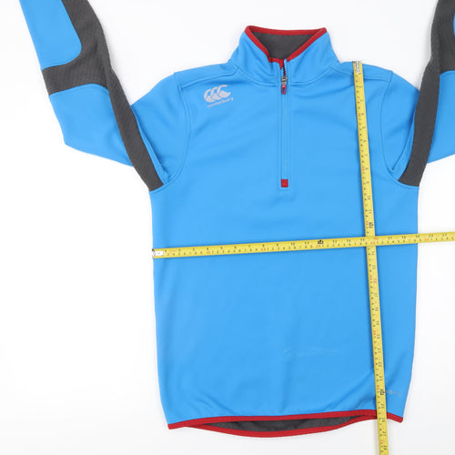 Canterbury Men's Blue 1/4 Zip Fleece Sweatshirt Size S