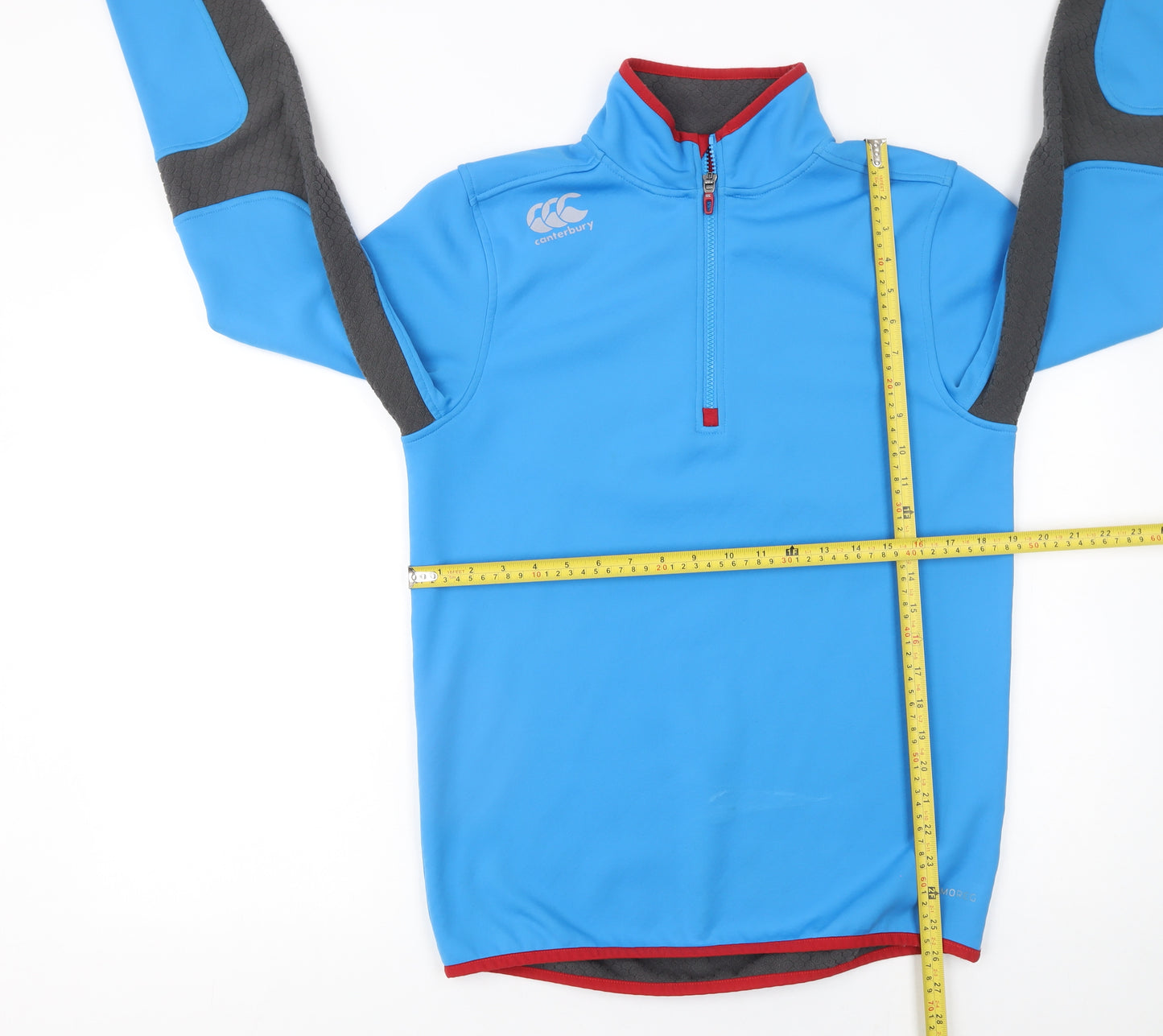Canterbury Men's Blue 1/4 Zip Fleece Sweatshirt Size S