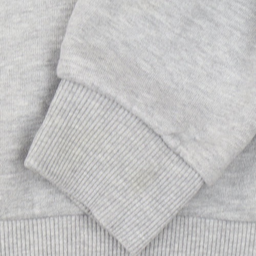 Superdry Women Grey ATHL Sweatshirt UK 6 Cotton Blend Crew Neck