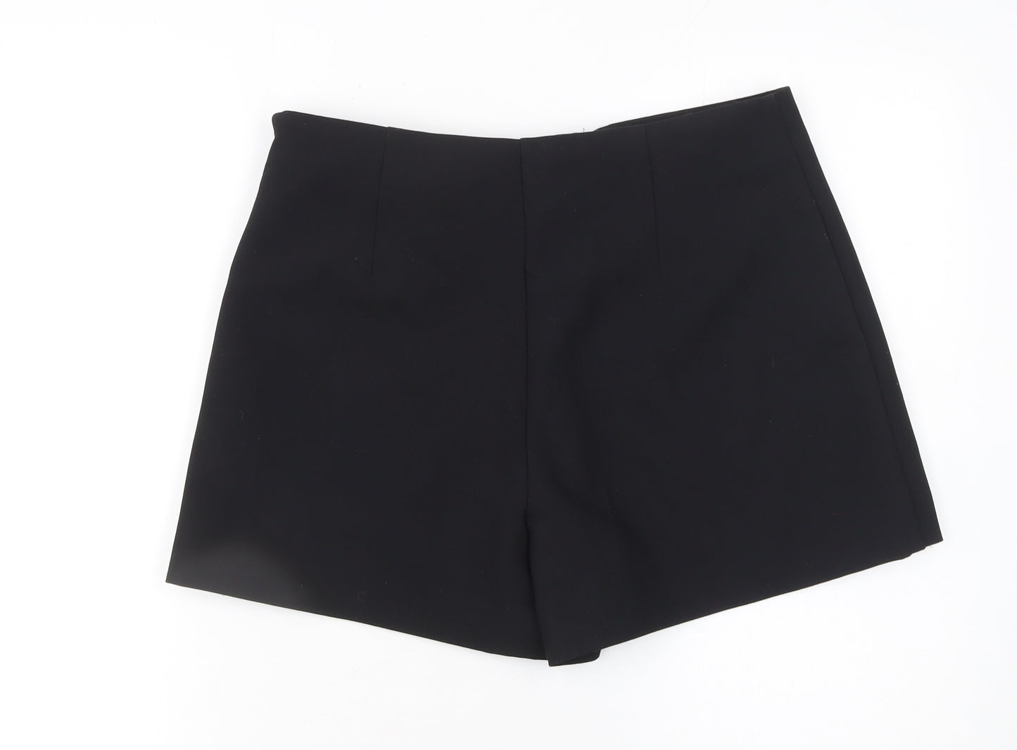 Zara Women Black Size 16 High Rise Wrap Shorts
