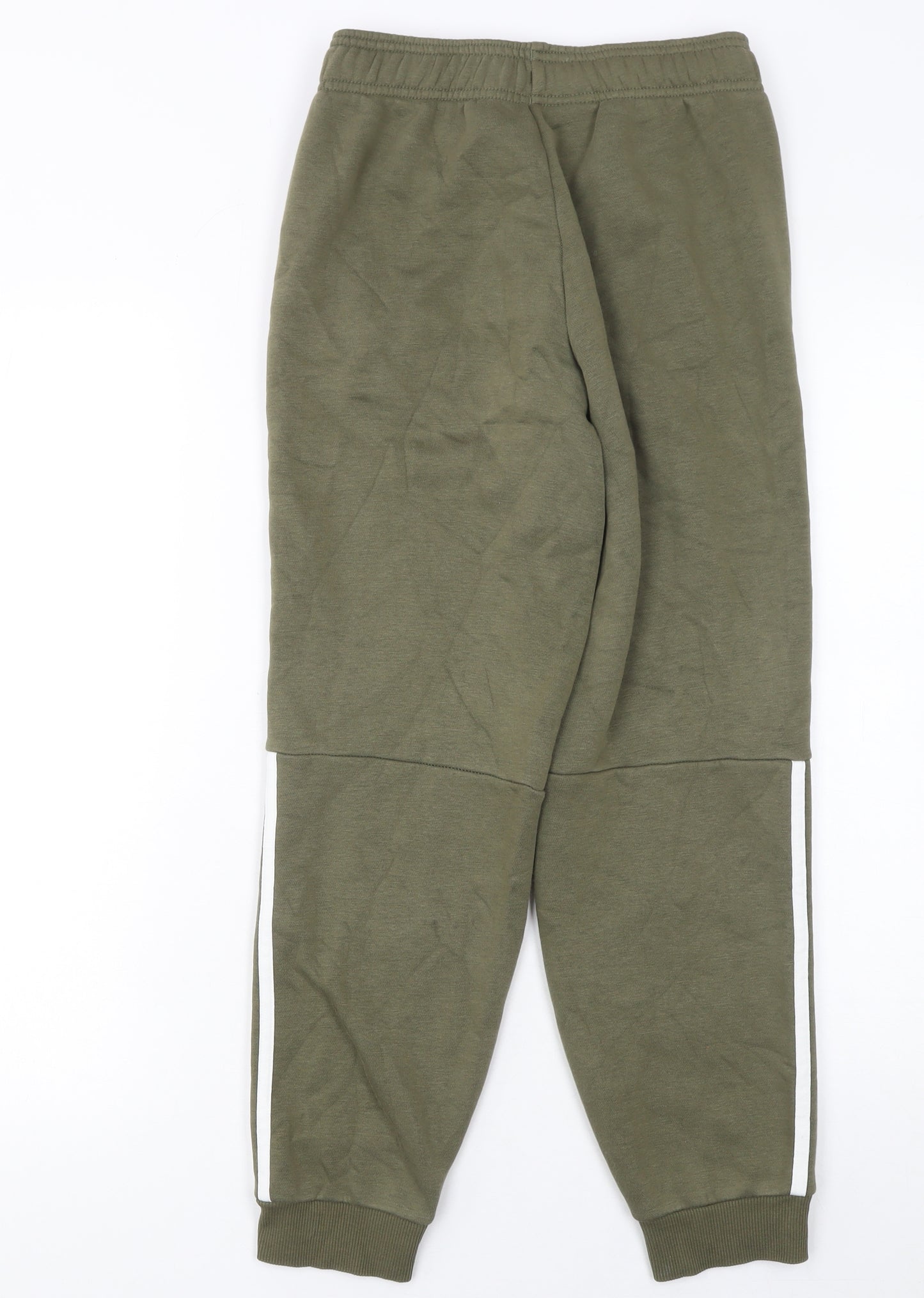 Adidas Boys Green Jogger Trousers 11-12 Years Activewear Elastic Waist