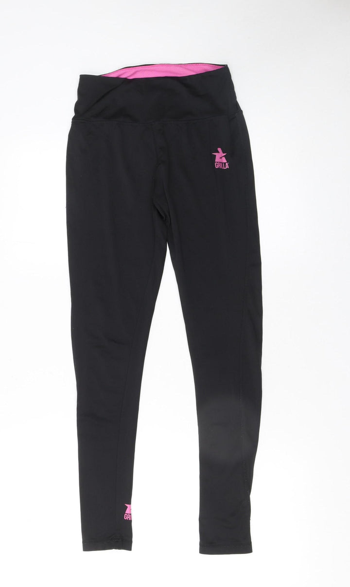 Grilla Women's Black Small Leggings Breathable Stretch Activewear