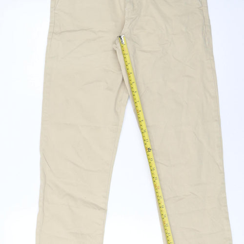 U.S. Polo Assn. Men's Beige Chino Trousers 30R Regular Fit