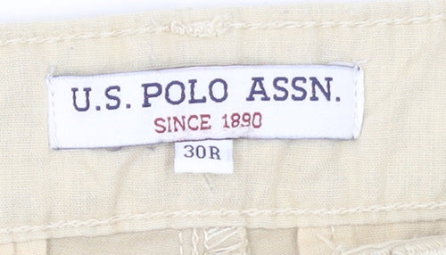 U.S. Polo Assn. Men's Beige Chino Trousers 30R Regular Fit