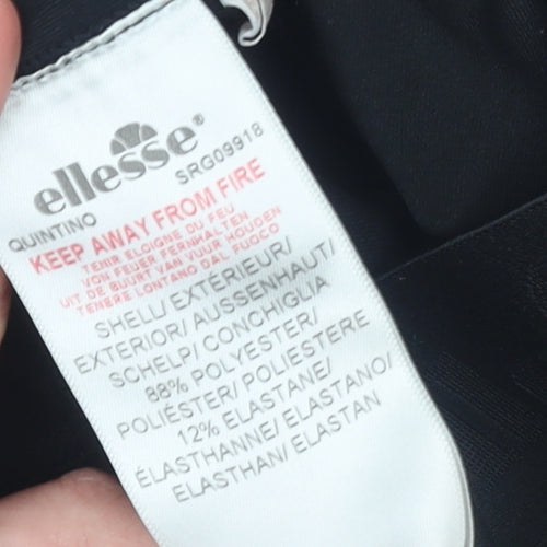 Ellesse Womens Black Leggings Size 12 Slim Fit Activewear Trousers