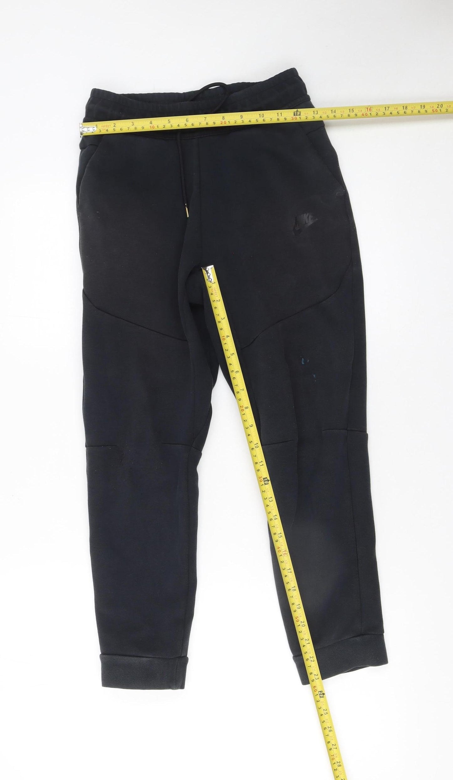 Nike Boys Black Fleece Jogger Trousers L 147-158cm Elastic Waist Pockets