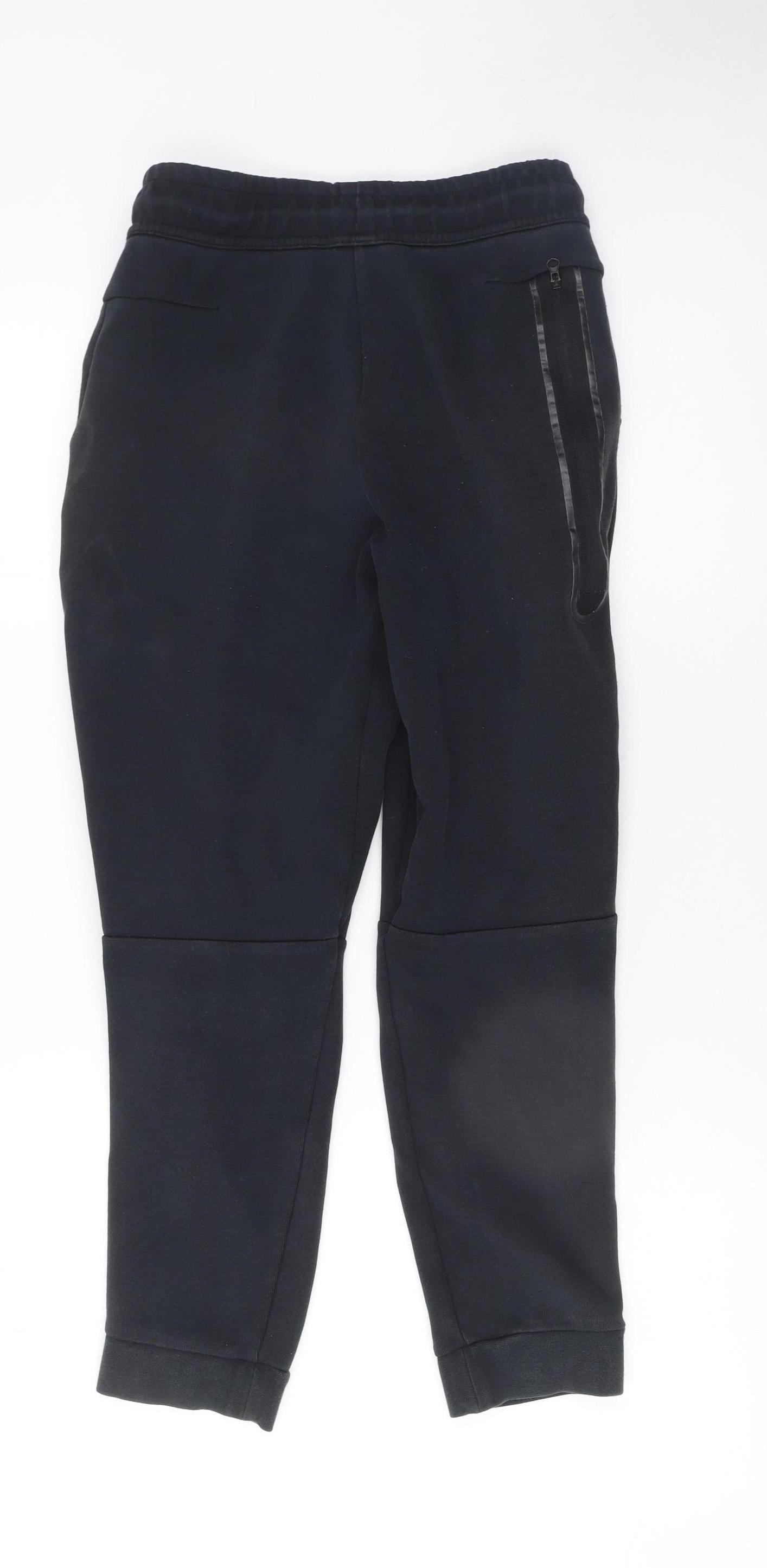 Nike Boys Black Fleece Jogger Trousers L 147-158cm Elastic Waist Pockets