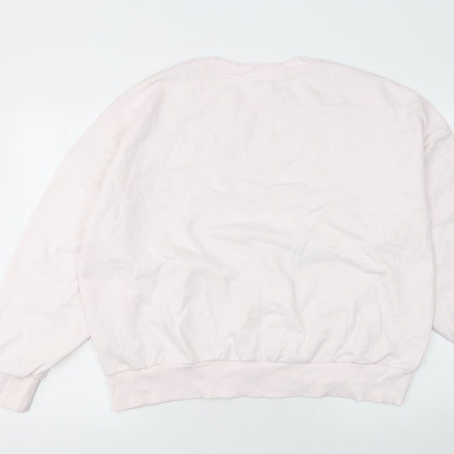 Disney Women’s Pink Mickey Mouse Winter Sweatshirt Size L
