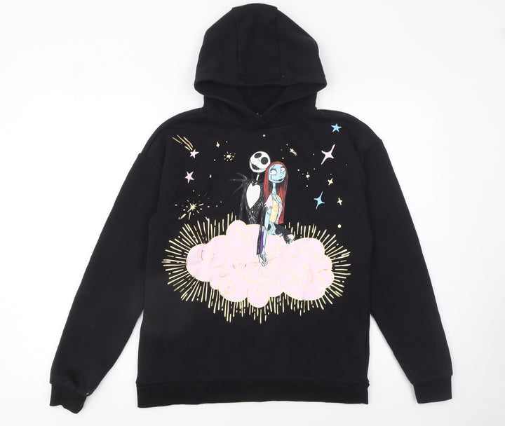 Disney Girls Black Hoodie 13-14 Years Pullover Graphic Themed Sweatshirt