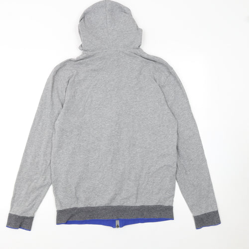 Hugo Boss Men's Grey Full Zip Hoodie Size S Lightweight Cotton