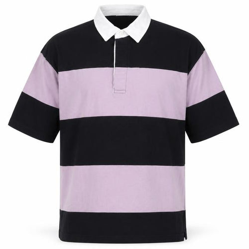 H&M Men’s Multicoloured Striped Polo Shirt M Relaxed Fit Cotton