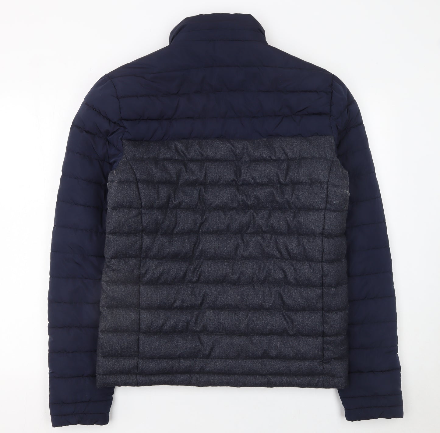 Diesel Men's Blue Puffer Jacket S Regular Fit Full Zip Winter Coat