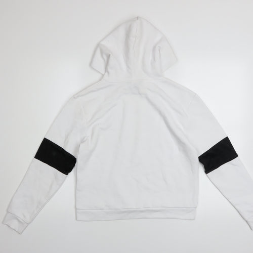 New Look Girls White Colourblock Hoodie 12-13 Years Pullover Sweatshirt